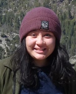 Lab member Lesley Rendon-Hernandez at Yosemite